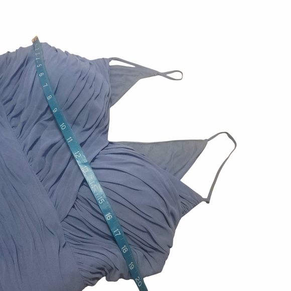 Morilee Madeline Gardner Blue V Neck Maxi Dress 14/16 - Picture 9 of 11